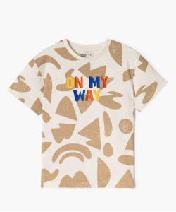 Tee-shirt imprimé et brodé garçon